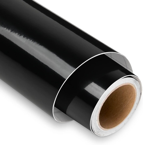 Glossy black permanent vinyl - permanent,