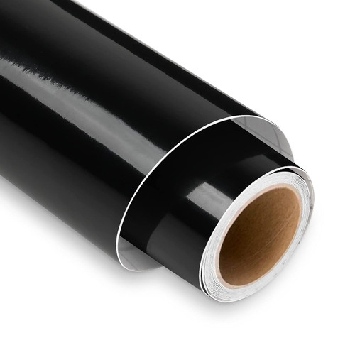 Glossy black permanent vinyl - permanent,