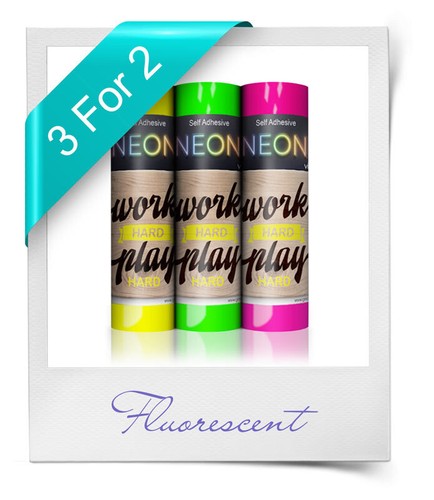 Fluorescent neon sign vinyl - fluorescent,