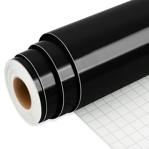 Black vinyl permanent - vinyl, glossy